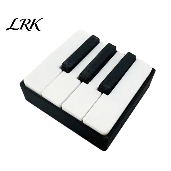 Stress Relief Toy Piano Keyboard Clicker Fidget Toy, 3D Printed Desktop Reliever, Finger Press Ball Cute Musical Figurine for Office Desk Decor,