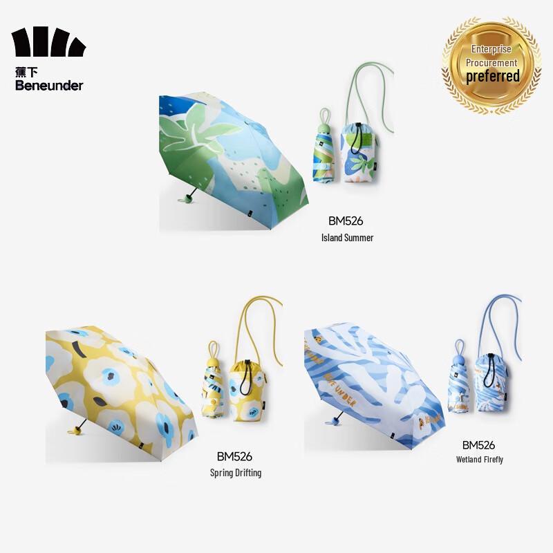 Beneath the Banana Five-Fold UV Sun & Rain Umbrella