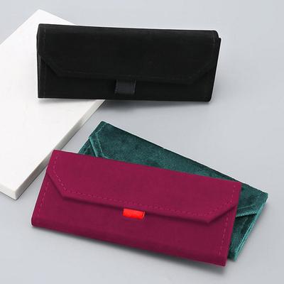 Plyšový trojúhelníkový skládací pouzdro na brýle dámské Elegantní pouzdro na sluneční brýle Peněženka Pevné pánské Měkké elegantní pouzdro na brýle na čtení