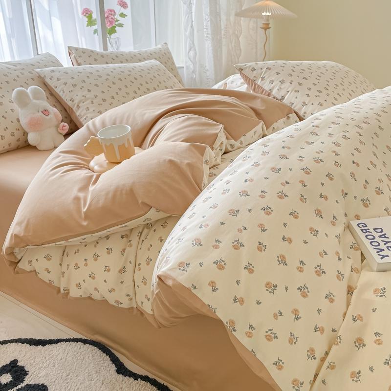 Cotton Bedding Set Duvet Cover with Pillowcases Bedclothes Comforter covers Sets Duvet Cover Queen Size with Pillow cover