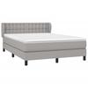 3126557 vidaXL Lit à sommier tapissier avec matelas Gris clair 140x190cm Tissu