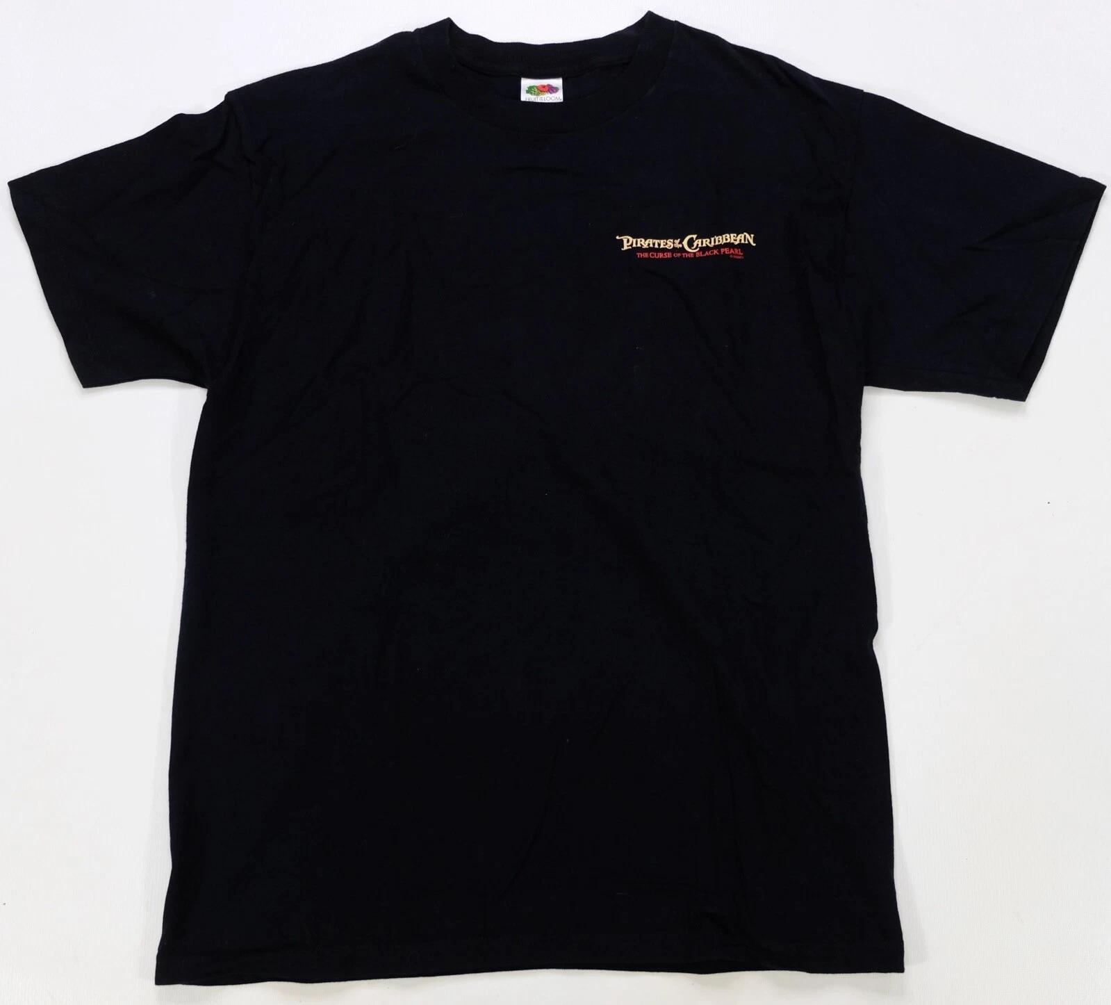 Rare VTG Pirates of the Caribbean The Curse of Black Pearl 2003 T Shirt 2000s L XL