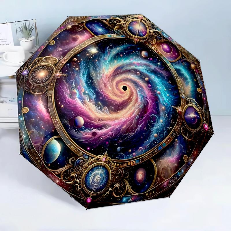 Cosmic Portal Fantasy 8-Frame for Travel, camping, Casual Lightweight Portable Umbrella, Essential for every family Holidays Birthday Gift