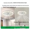 E27 Screw-in Crystal Seven-Blade Indoor LED Fan Light with Stepless Dimming and Remote Control