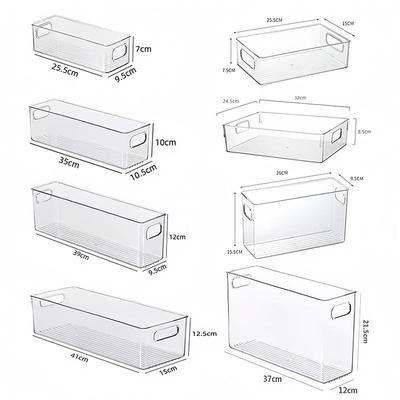 Transparenter Küchenschrank-Organizer und Unterspülbecken-Aufbewahrungsbox für Snacks und Allerlei