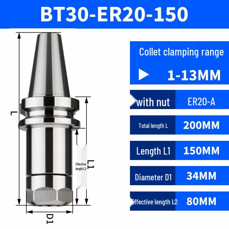 BT30 Serie CNC Werkzeughalter - Hohe Präzision ER11/16/20/25/32/40 für Bearbeitungszentren