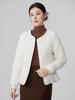 Women's Fleece-Lined Cotton Jacket: Short, Collarless, Padded Winter Outerwear 2026
