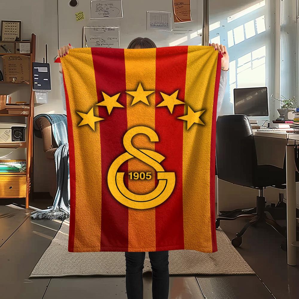 1PC Galatasaray S Patterned Flannel Blanket Suitable For All Seasons for Home Decor Warmth and Comfort Gifts Holiday Present