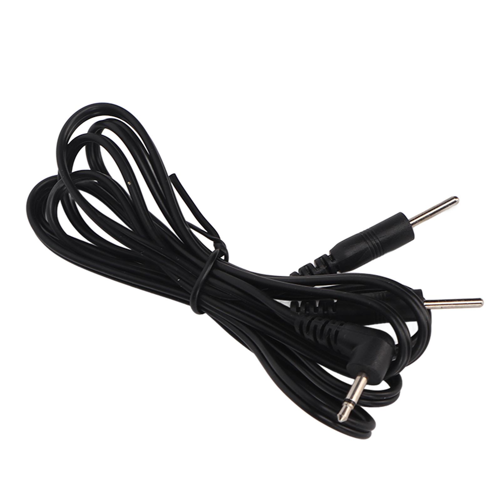 

5 ШТ Електродні дроти 1 для 2 2,5 мм Електродний провід для цифрового лікувального апарату 3,9 фута Чорний