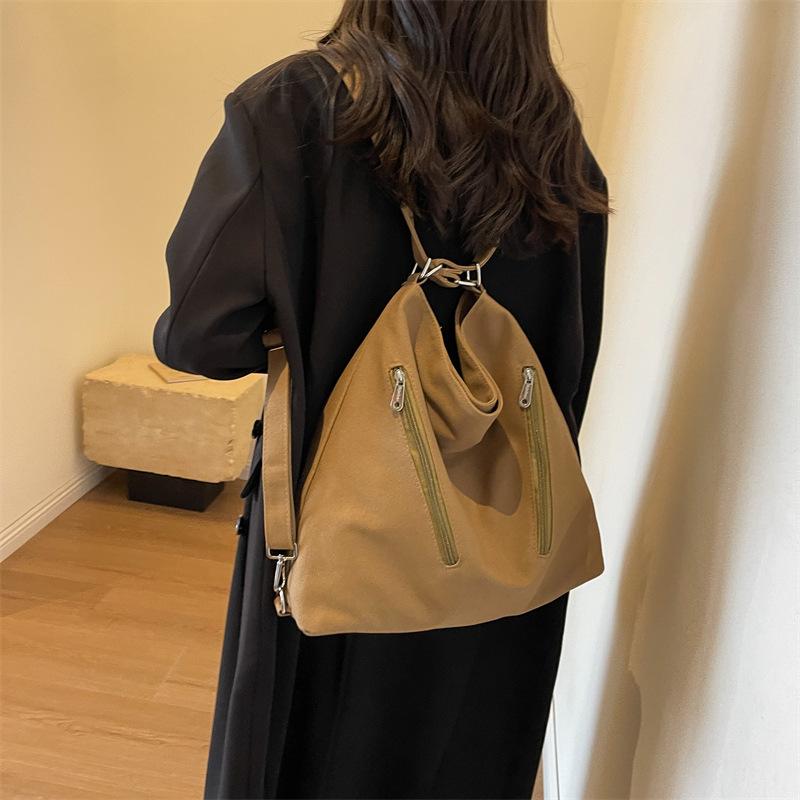 Retro tote bag, new fashionable and simple shoulder messenger bag, niche design sense, commuter bag for work, women