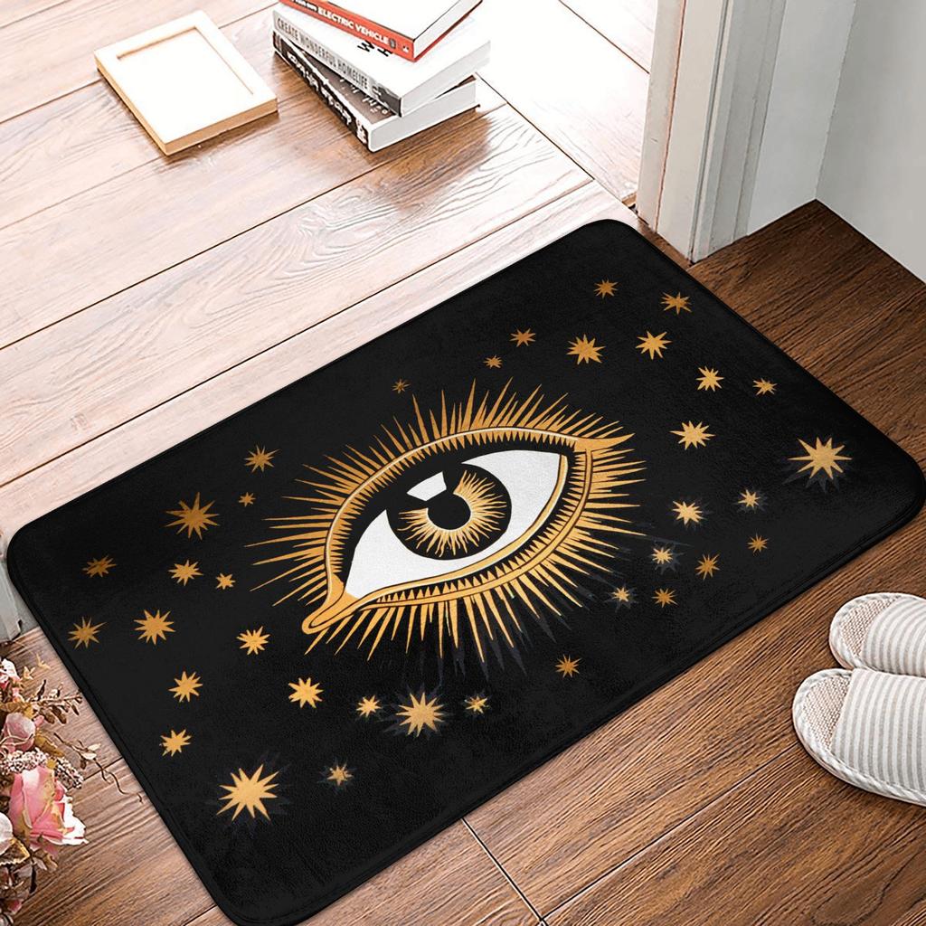 Turkish Amulet Mediterranean Evil Eye Doormat Non-Slip Bathroom Kitchen Mat Toilet Door Floor Entrance Carpet Rug