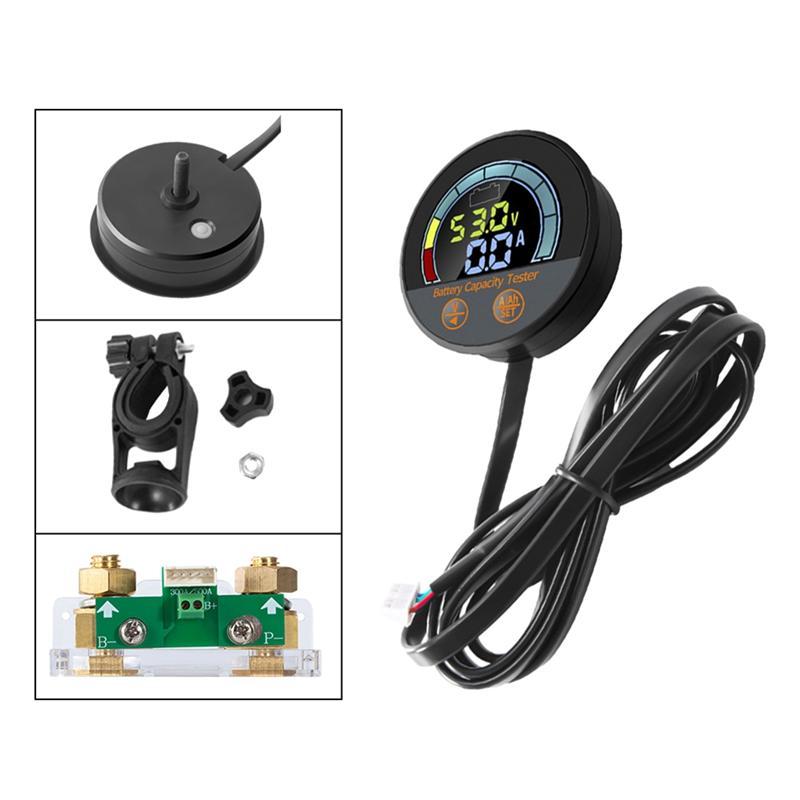 Voltage Andcurrent Capacity Tester Waterproof Battery Meter Coulomb Meter Waterproof RV Auto Battery Meter Coulomb Meter