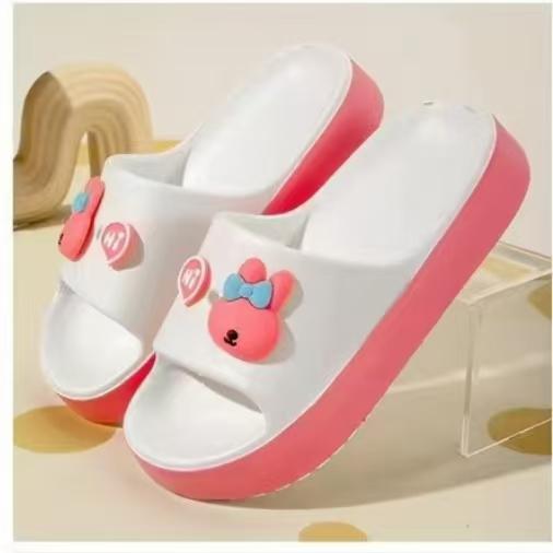 Sommer Trendige Modische Cartoon Niedlicher Hase Dicke Sohle Rutschfest Strand Hausschuhe für Damen Zuhause Eva Hausschuhe