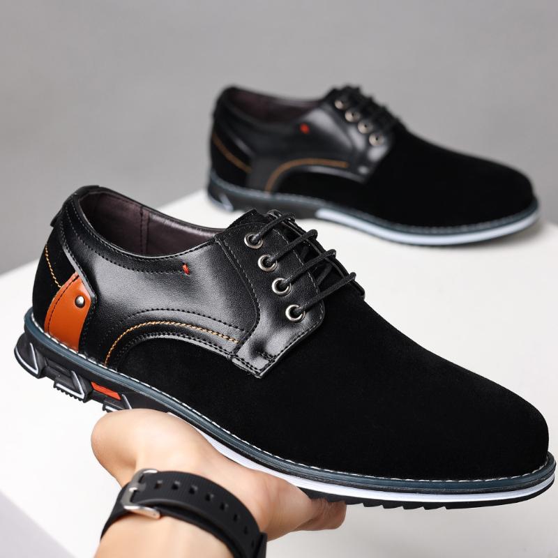 

New Men Business Casual Shoes Luxury Suede Leather Shoes for Men Italian Oxford Shoe Comfortable Soft Sole Men Dress Shoes 39