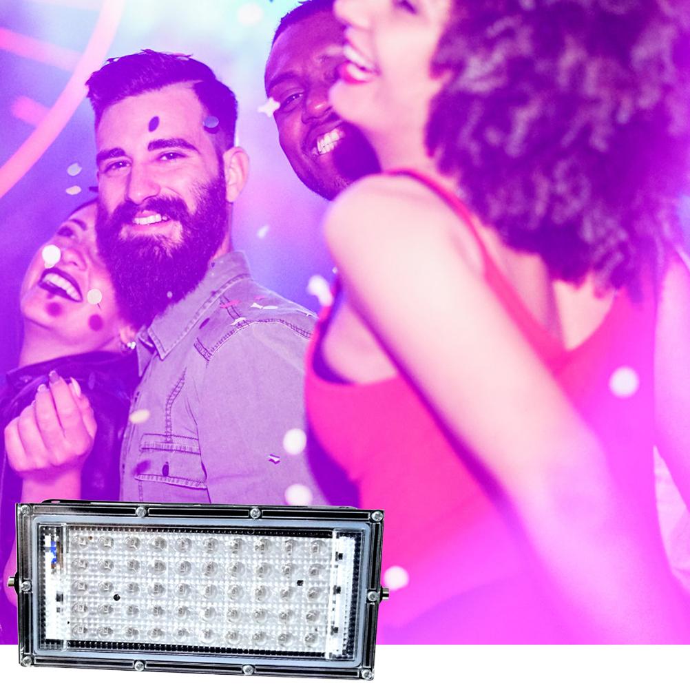 UV Black Light 50W LED Flood Light Waterproof Glowing In The Dark Safe Ultraviolet Lamp for Stage