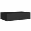 Vidaxl Półki Ścienne Z Szufladą, 2 Szt., Czarne, 40X23,5X10 Cm, Mdf