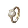 One Carat Heart Moissanite Pink Diamond Ring for Women - Fashionable, Versatile Jewelry.