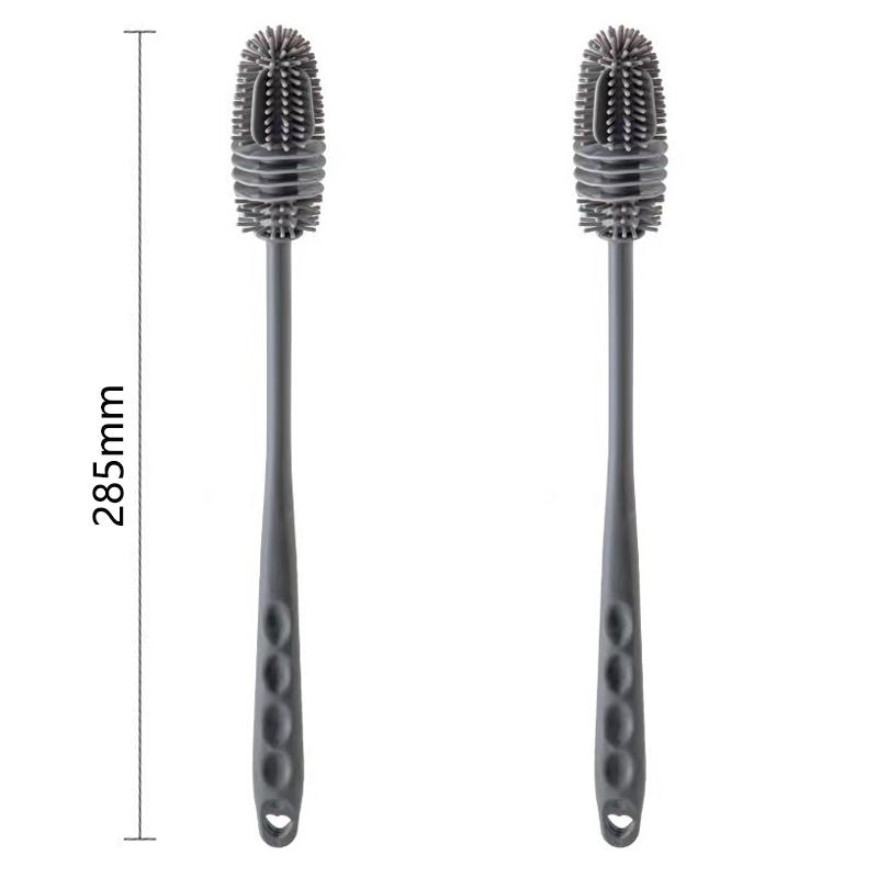 Silikonowa szczotka do kubków Szczotka do czyszczenia butelek na mleko Długi uchwyt Czyszczenie butelek na wodę Szczotka do czyszczenia szklanych kubków Narzędzia do czyszczenia kuchni