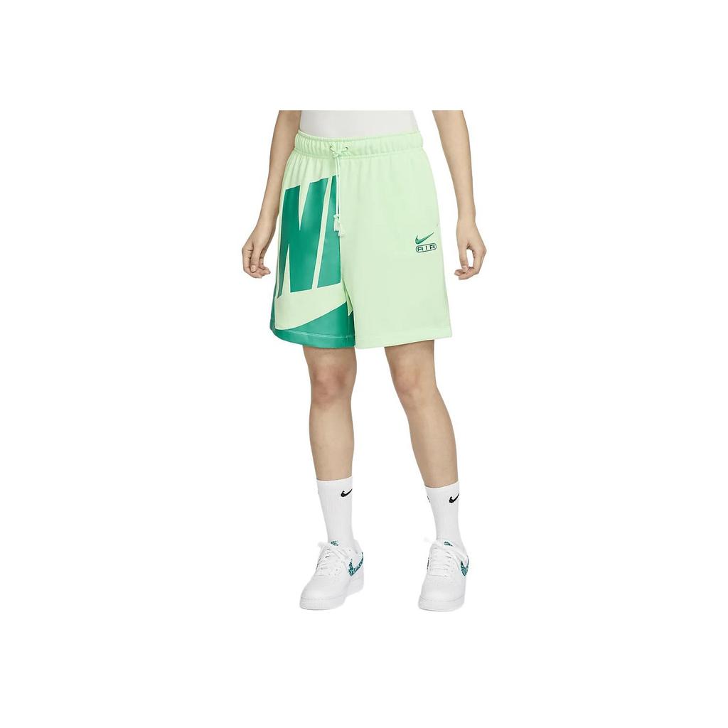 Nike Air Letter Print Big Logo Sports Lace-Up Mid-Waist Casual Shorts Women Shorts Steam-Green FN2247-376