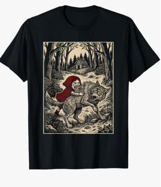 Little Red Riding Hood Humor of Inverted Stories T-Shirt