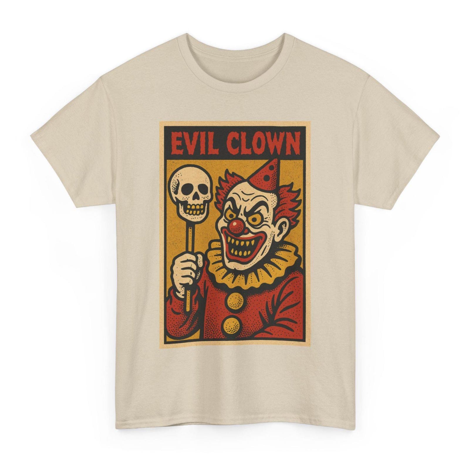 Evil Clown Retro Comic T-Shirt: Creepy Halloween Costume 3XL
