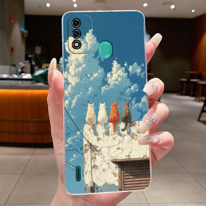 Casing For ITEL A48 Aesthetic Luxury Cute Cool Boys Girls Soft Silicone Phone Case Back Cover For ITEL A48 Transparent TPU Shell