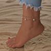 Women's Anklet, Simple Personality, Summer Beach Seaside Vacation Pearl Anklet 2-piece Set