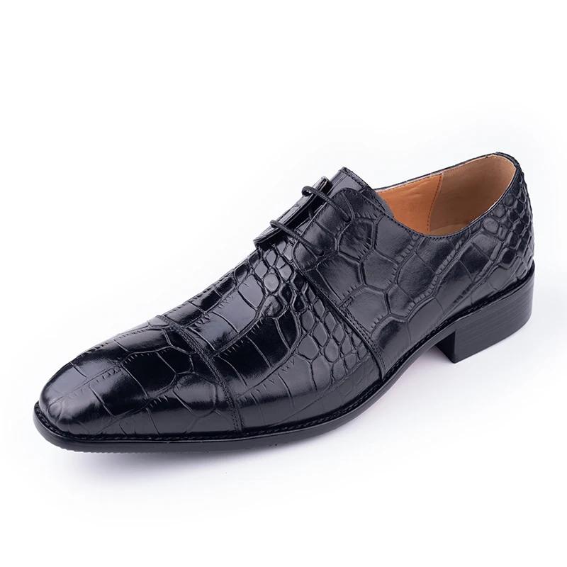 

Fashion Luxury Casual Men Genuine Leather Shoes Comfortable Derby Business Formal Shoes Men Zapatillas Hombre Handmade Men s Dress Shoes 39