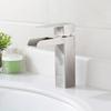 Schwarz/Nickel Badezimmer Wasserfall Waschbecken Armatur 304 Edelstahl Tischmontage Einhebel Warm Kalt Mischbatterie Einhebel