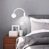 JOYINLED Gooseneck Reading Wall Lamp, Flexible Adjustable Aluminum Wall Light with Switch for Bedside Desk Study[Black, White]