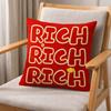 Festive Throw Pillow Cover Happy Word Print Cushion Cover Pillow Dust Cover  Home Textile