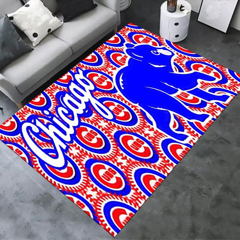 Chicago Cubs Teppich für Wohnzimmer Schlafzimmer Zuhause Sofadekoration, Kinder Spielteppich rutschfest