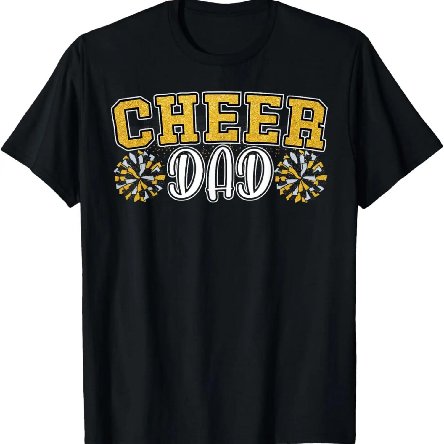 Proud Cheer Daddy My Favorite Cheerleader Calls Me Dad Men T-Shirt S чёрный