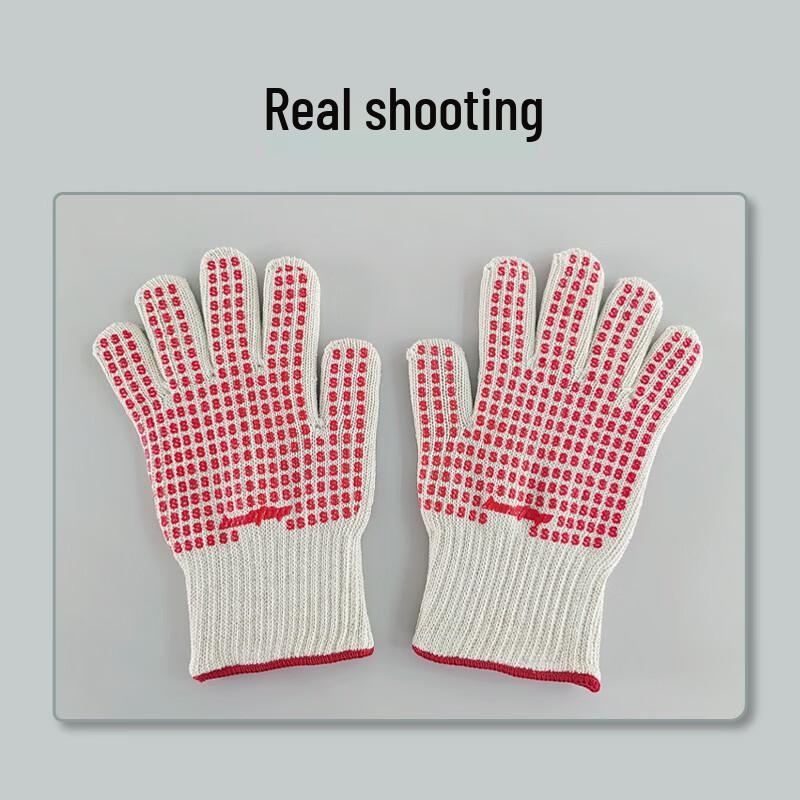 Industrial 250°C Heat-Resistant Cotton Gloves (3 Pairs)