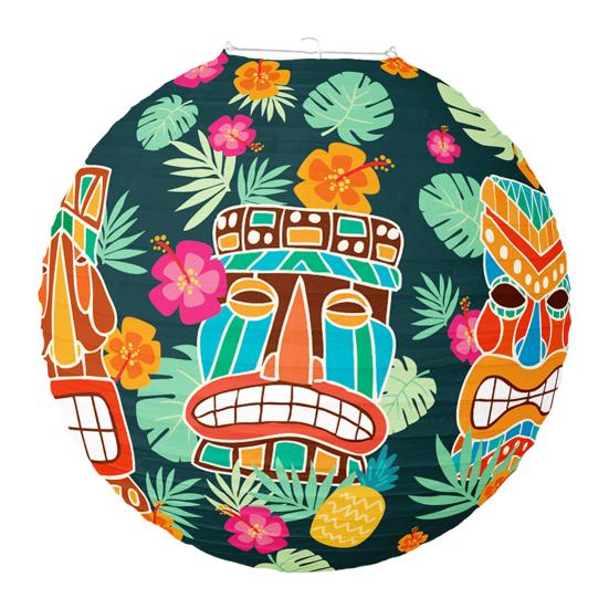 

Круглый бумажный фонарь Тики Луау Тропический подвесной фонарь украшение Гавайские товары для вечеринки для летней пляжной вечеринки в джунглях декор