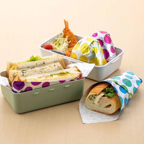 Toyo Aluminum Onigiri Foil, 20cm X 4.6m, Colorful Pattern, Made In Japan, Aluminum and Moisture-Absorbent Paper Keep Onigiri Fresh, Dual-Layer Constru