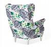 ARI PRINT Wing Chair with Footrest Scandinavian Family Furniture Robes