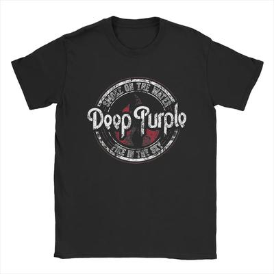 Deep Purple T-Shirt für Herren, Neuheit, 100 % Baumwolle, Rundhalsausschnitt, kurzärmelig, Geschenkidee, Kleidung
