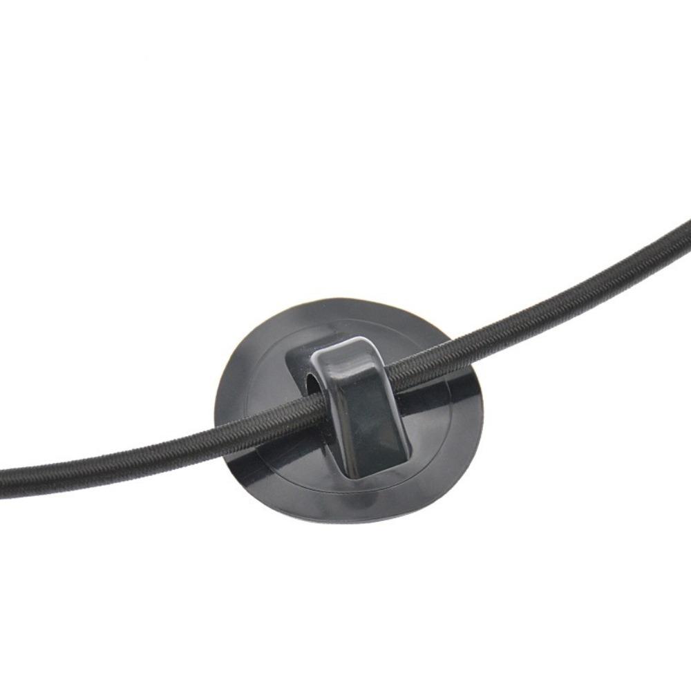 2Pcs PVC Inflatable Boat Safety Rope Buckle Black Awning Buckle Boat Safe Drag Rope Hook Anchor Rope Buckle