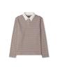Ledeoli Multi-Stripe Oversized Rugby Shirt [Pink]