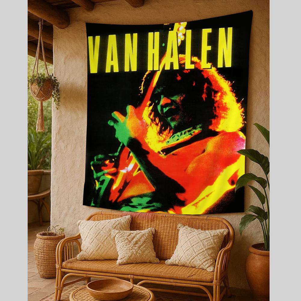 Van Halen Retro Rock Band Hanging Bohemian Tapestry Bohemian Wall Tapestries Mandala Cheap Hippie Wall Hanging