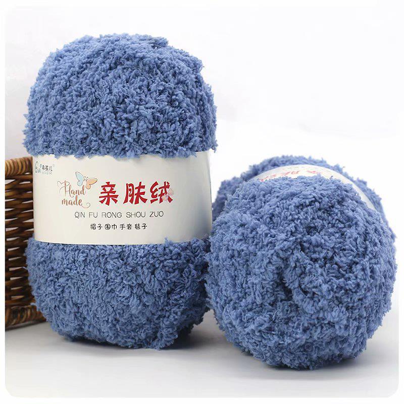 50 g/Bündel Chenillegarn, weicher, dünner Korallensamt-Handtuchfaden zum Stricken, Häkelgarn, Handstricken, Häkeln, DIY-Pullover, Puppen