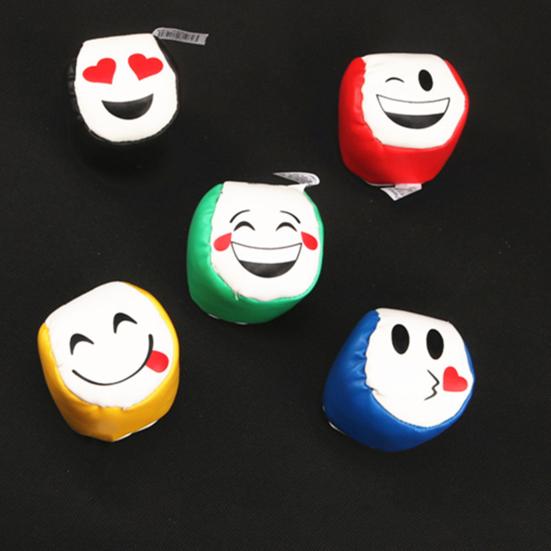 Faux Leather Footbag Cartoon Expression Number Football Basketball Baseball Throwing Beanbag Toy Kids Indoor Outdoor Play Handmade Kickball