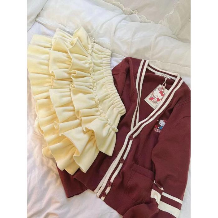 Velvet Tulip Mini Skirt - Warm, Thickened & Anti-Exposure for Autumn/Winter