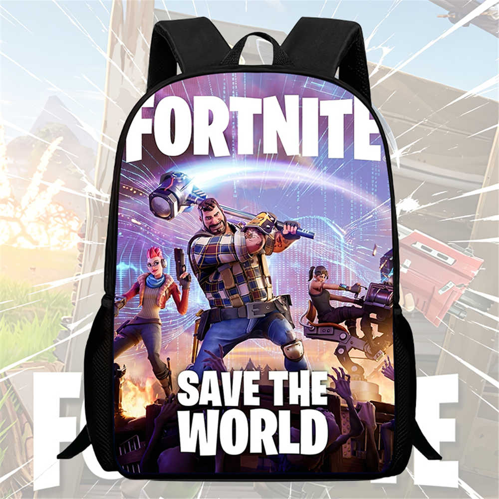 Children's Student Fort-nite Cartoon Boy and Girl Large Capacity Backpack