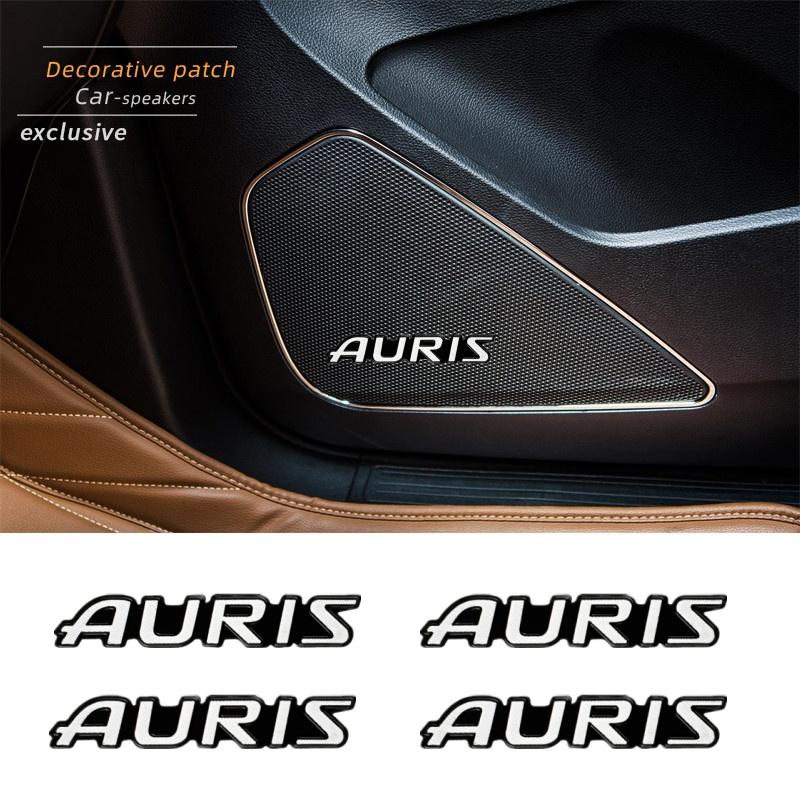 AACT1 Car Styling 4/10pcs 3D Aluminum Speaker Stereo Speaker Badge Emblem Sticker for Toyota Auris 2007 2008 2017 Accessories