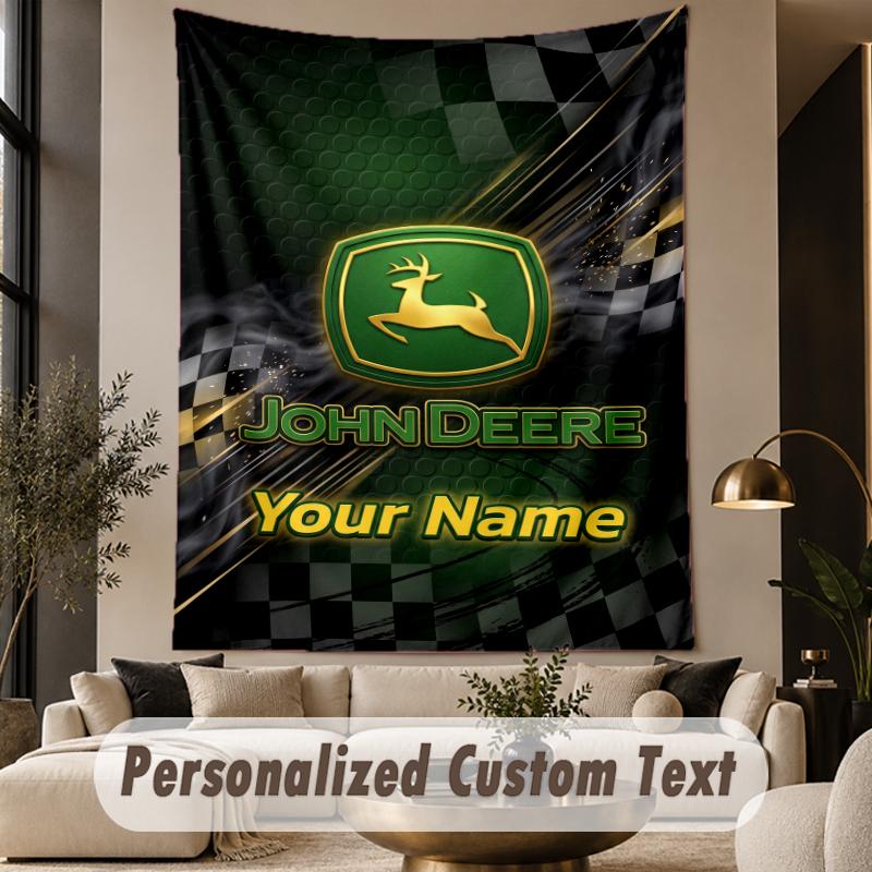 Benutzerdefinierte Text Tapisserie John Deere Druck Wandteppich Innen Wohnzimmer Wanddekoration