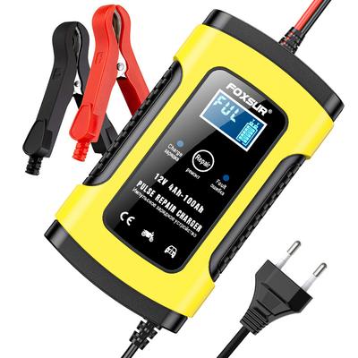 12V 6A Full Automatic Car Battery Charger Power Pulse Repair Chargers Wet Dry Lead Acid Battery Chargers Digital LCD Display