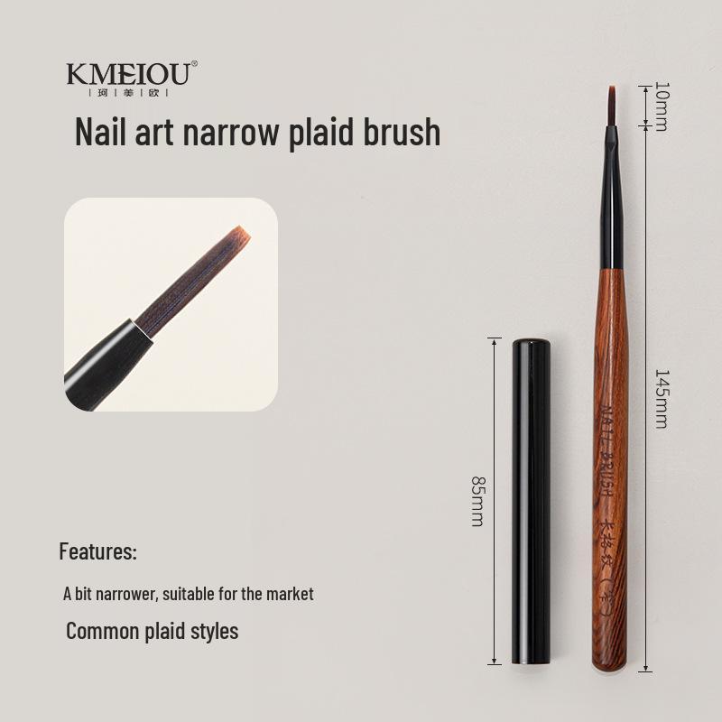 Plaid Stroke Nail Art Liner Brush for Multi-functional French Manicure