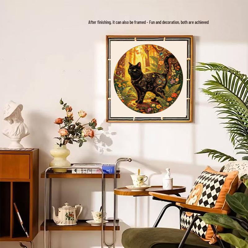 HOOLOOG Mysterious Egyptian Cat Puzzle - Decorative Wooden Educational Toy & Gift Box